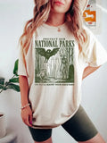 Halloween theme Women's casual shirt Comfortable shirt 100% pure cotton Protect Our National Parks Shirt, Cryptidcore Tee, Haunt Your Backyard Tshirt, Retro National Park Sweatshirt, Hiking Gift, Comfy Outfit summerwins