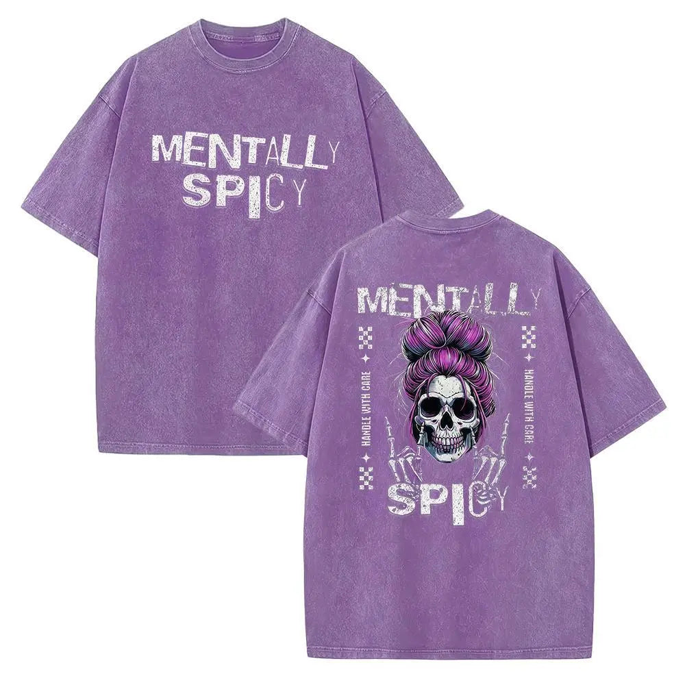 Fiery Soul" Skull — Satirical Dark Humor T-Shirt, Fun & Sarcastic Mom Gift, Mother's Day Present TShirt