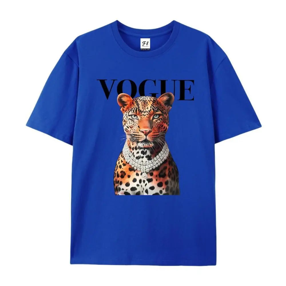 Fashion Leopard Graphic Tee Tshirt   Casual Womenswear Streetwear