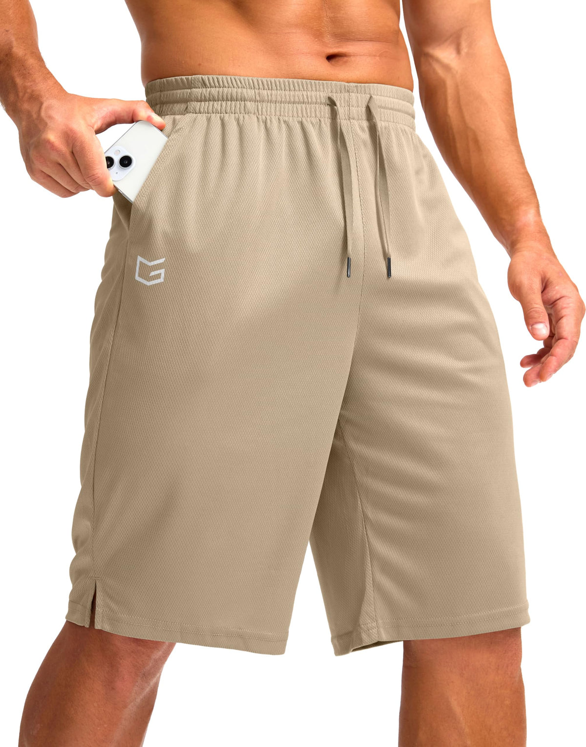 G Gradual Men's Athletic Shorts with Pockets 9" / 11" Long Basketball Shorts Lightweight Quick Dry Gym Workout Shorts for Men