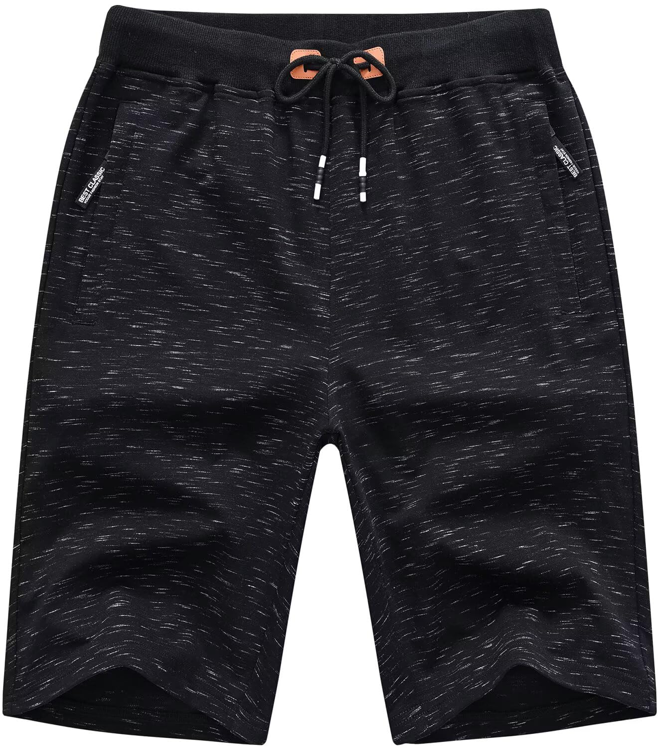 QPNGRP Mens Shorts Casual Drawstring Zipper Pockets Elastic Waist
