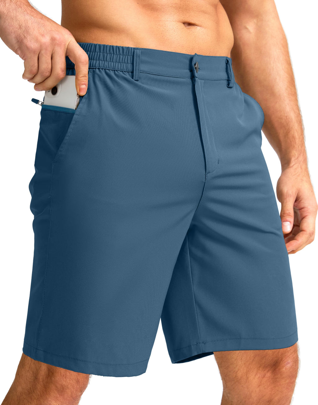 G Gradual Men's Casual Shorts 7" Lightweight Golf Shorts for Men Stretch with 3 Pockets Quick Dry Breathable Work Shorts