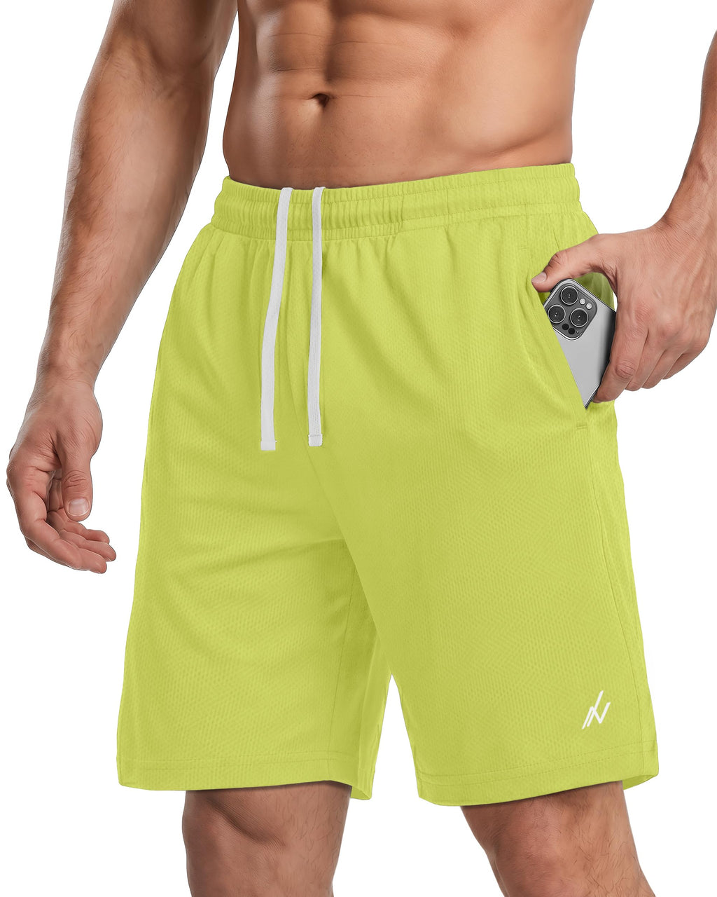 NY Threads Men's Athletic Shorts Quick Dry Loose-Fit Lightweight Running Workout Gym Shorts with Pockets