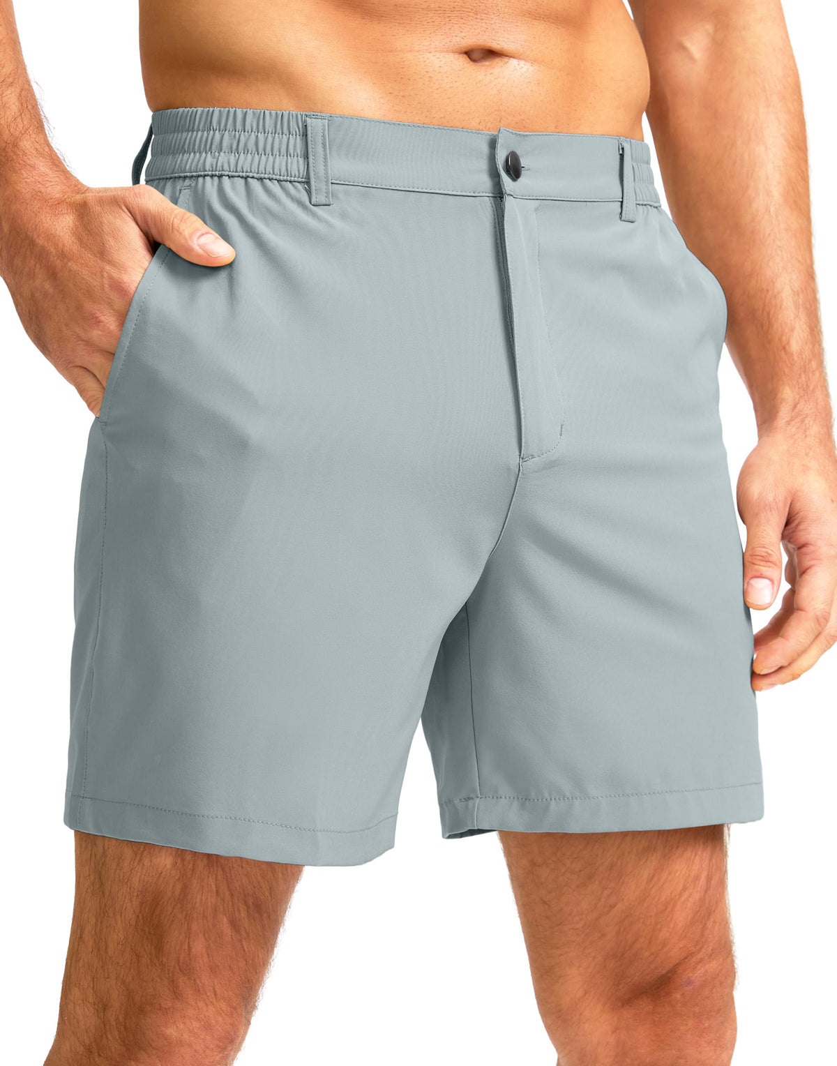 G Gradual Men's Casual Shorts 7" Lightweight Golf Shorts for Men Stretch with 3 Pockets Quick Dry Breathable Work Shorts