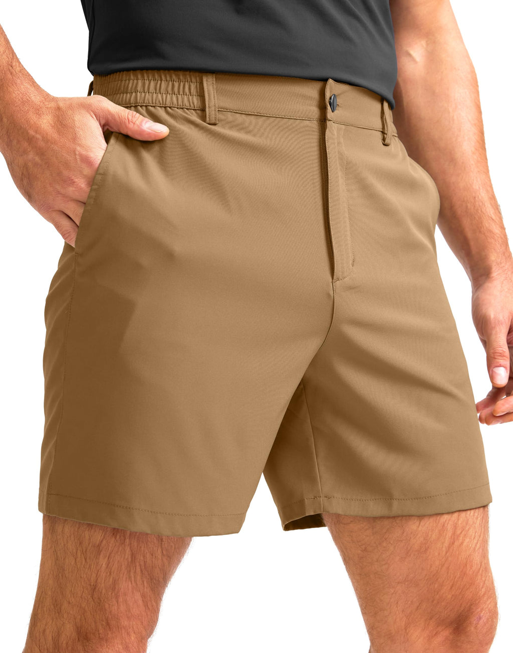 G Gradual Men's Casual Shorts 7" Lightweight Golf Shorts for Men Stretch with 3 Pockets Quick Dry Breathable Work Shorts