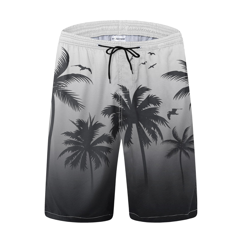 FT FENTENG Mens Swim Trunks Quick Dry Board Shorts with Mesh Liner, Breathable Big & Tall Beach Shorts Swimwear Bathing Suits