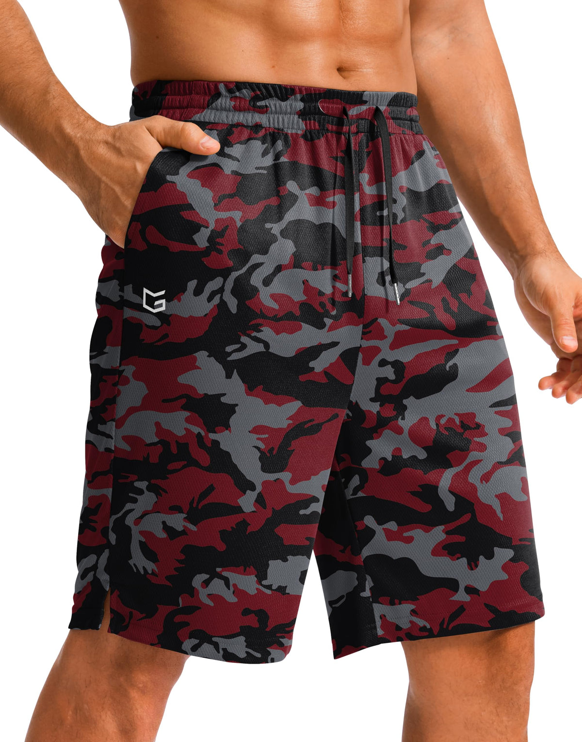G Gradual Men's Athletic Shorts with Pockets 9" / 11" Long Basketball Shorts Lightweight Quick Dry Gym Workout Shorts for Men