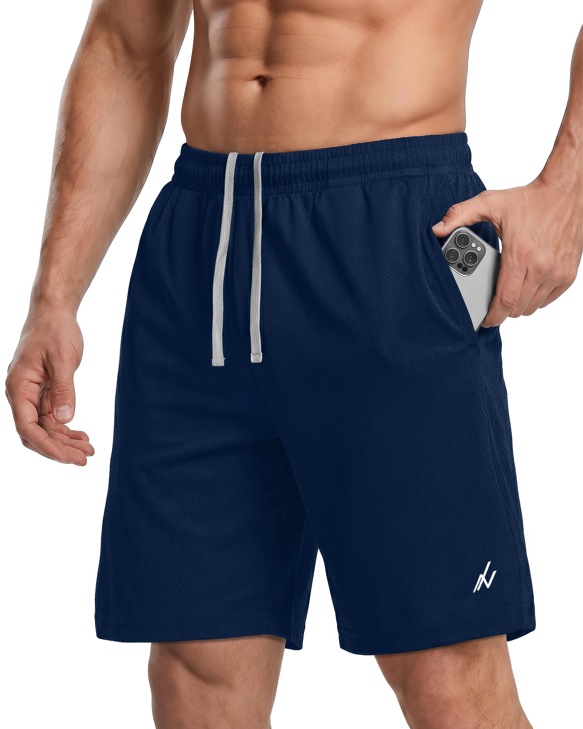 NY Threads Men's Athletic Shorts Quick Dry Loose-Fit Lightweight Running Workout Gym Shorts with Pockets