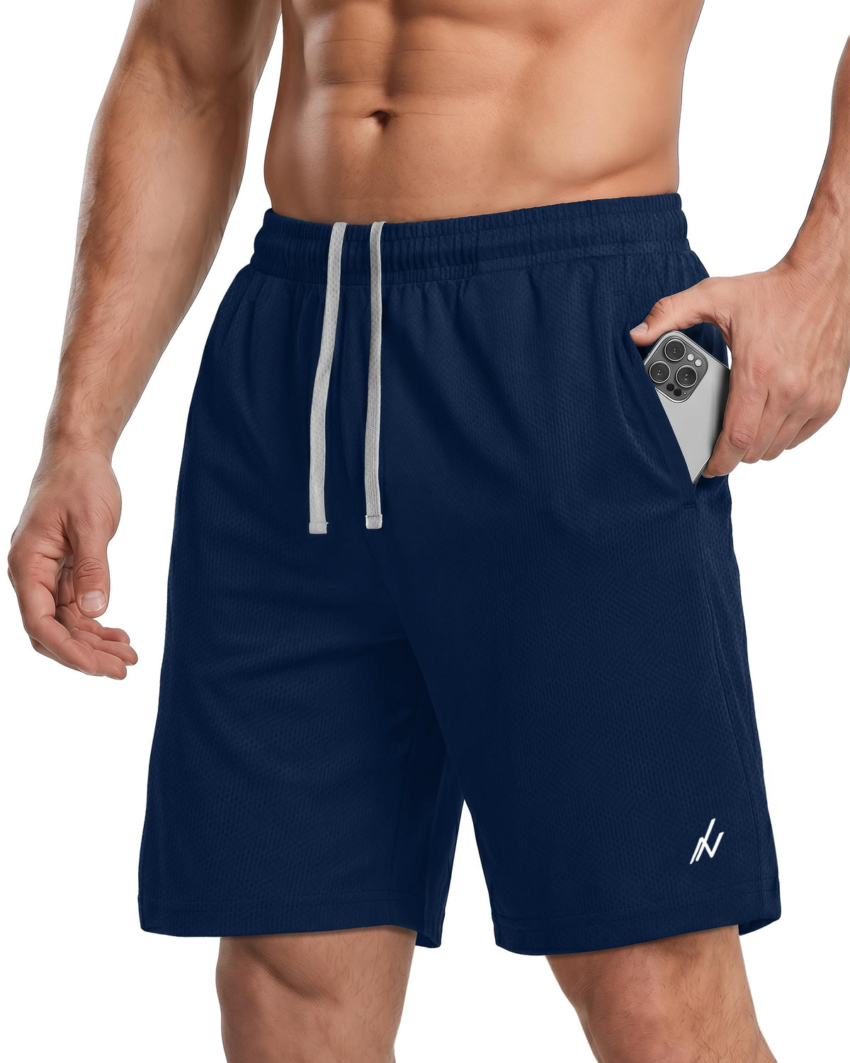 NY Threads Men's Athletic Shorts Quick Dry Loose-Fit Lightweight Running Workout Gym Shorts with Pockets