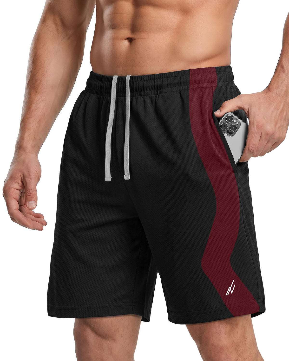 NY Threads Men's Athletic Shorts Quick Dry Loose-Fit Lightweight Running Workout Gym Shorts with Pockets