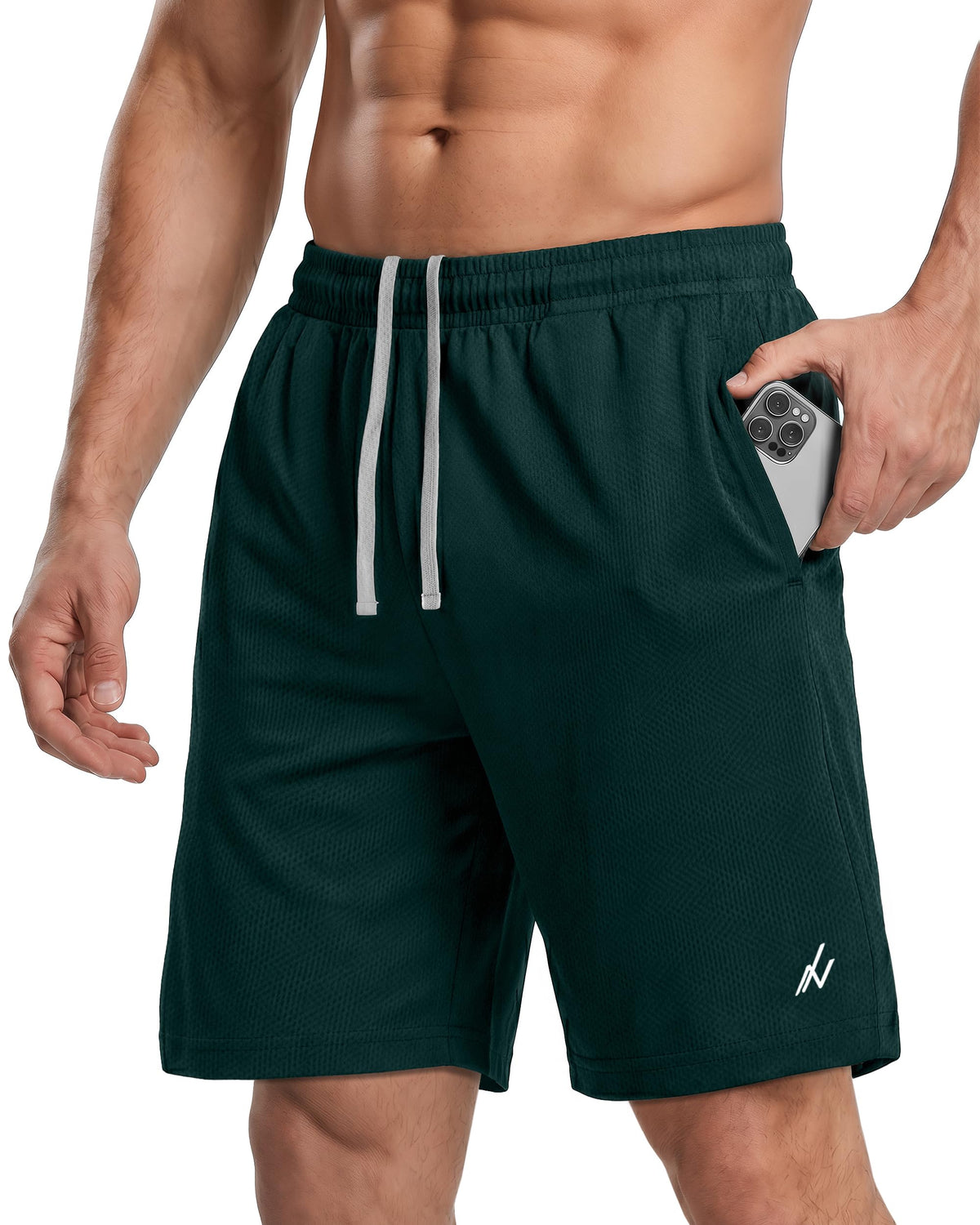 NY Threads Men's Athletic Shorts Quick Dry Loose-Fit Lightweight Running Workout Gym Shorts with Pockets