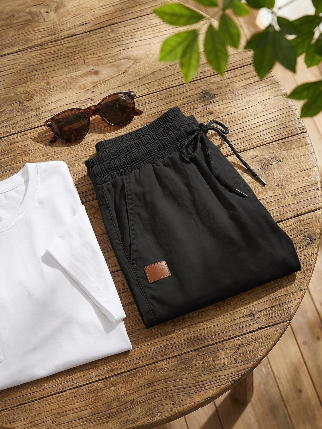 JMIERR Mens Cotton Stretch Shorts Casual Drawstring Twill Chino Shorts | Drawstring Waist, Phone Pockets, Golf, Summer Beach Cruise Outfits, Machine Wash