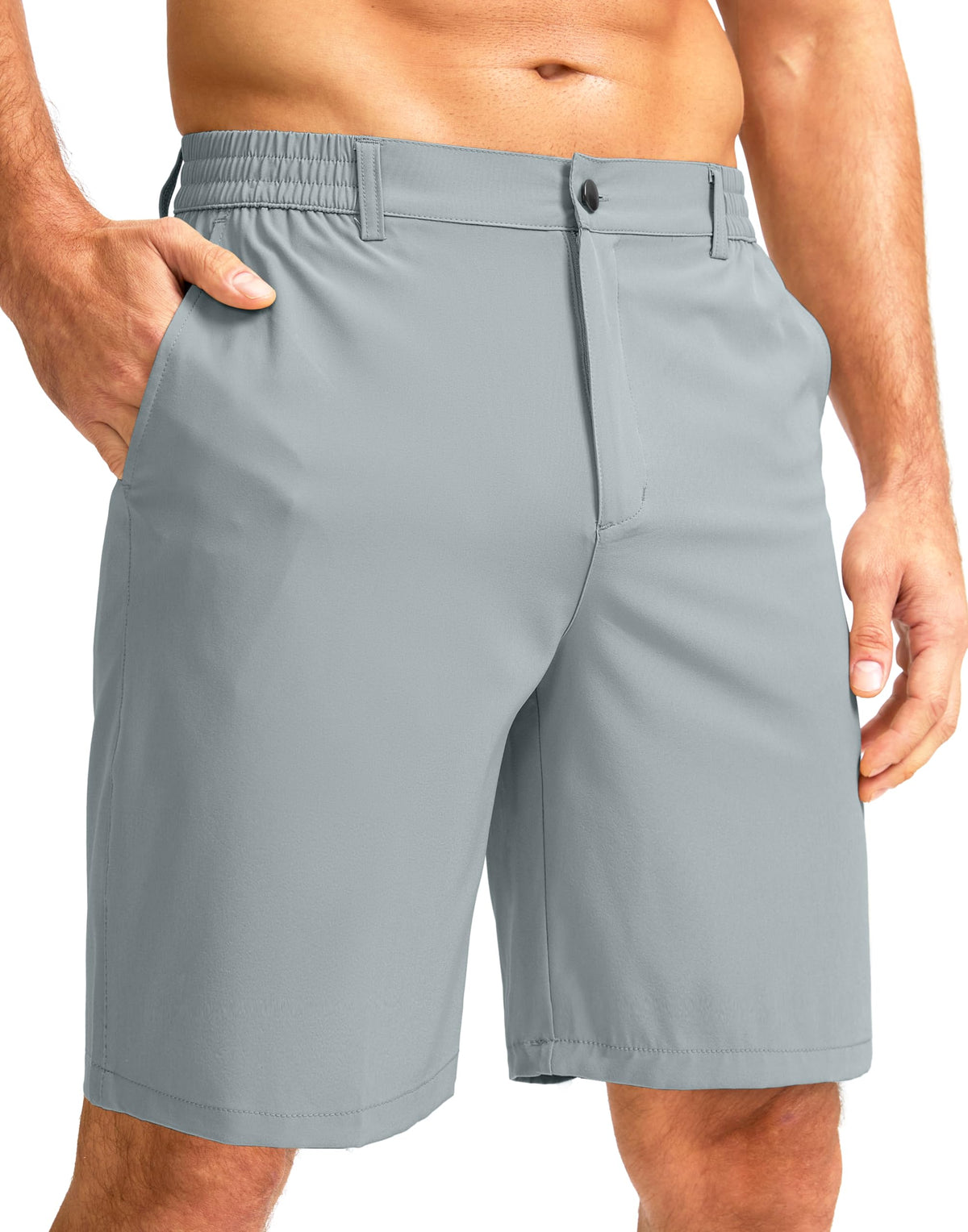 G Gradual Men's Casual Shorts 7" Lightweight Golf Shorts for Men Stretch with 3 Pockets Quick Dry Breathable Work Shorts