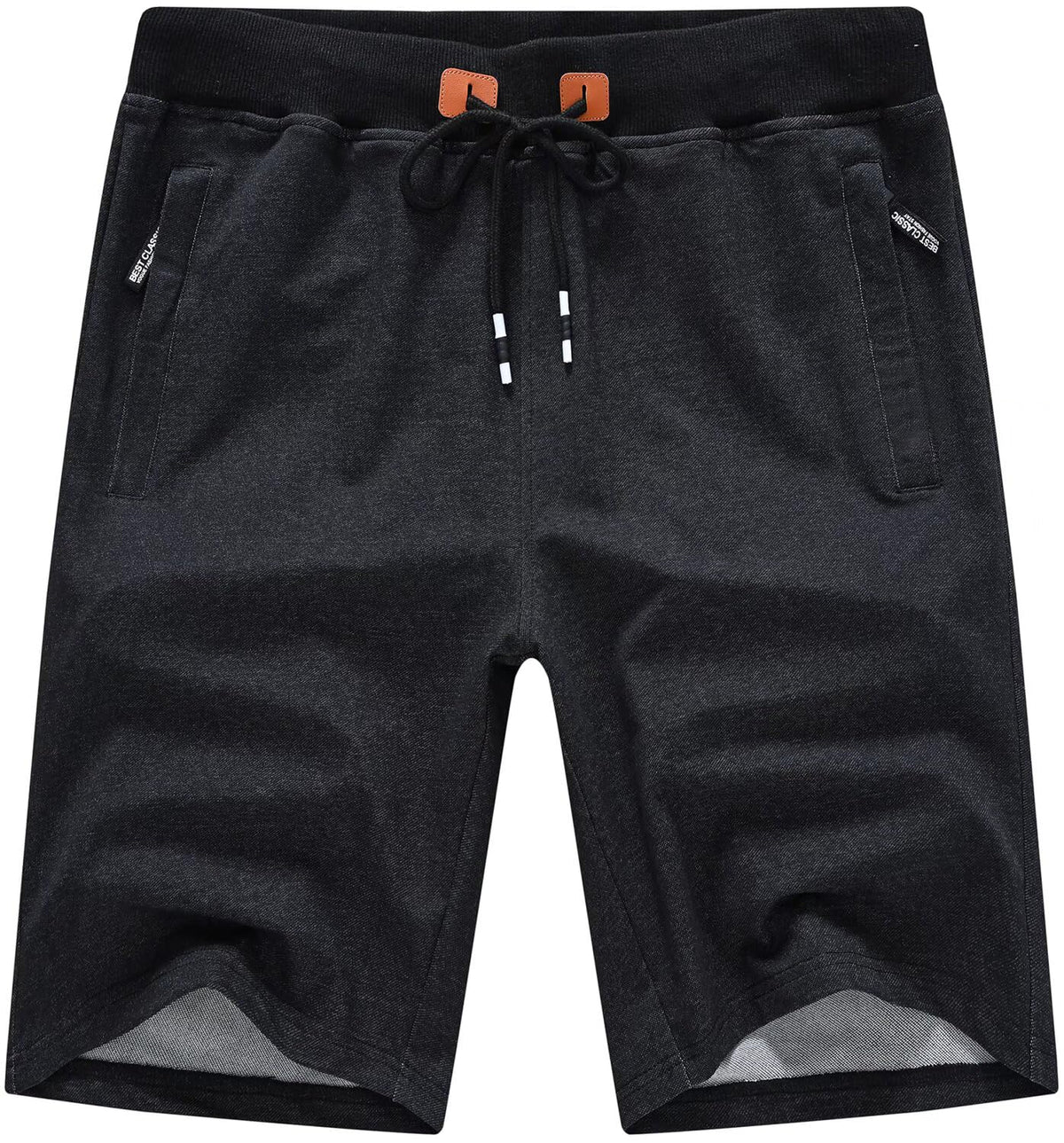 QPNGRP Mens Shorts Casual Drawstring Zipper Pockets Elastic Waist