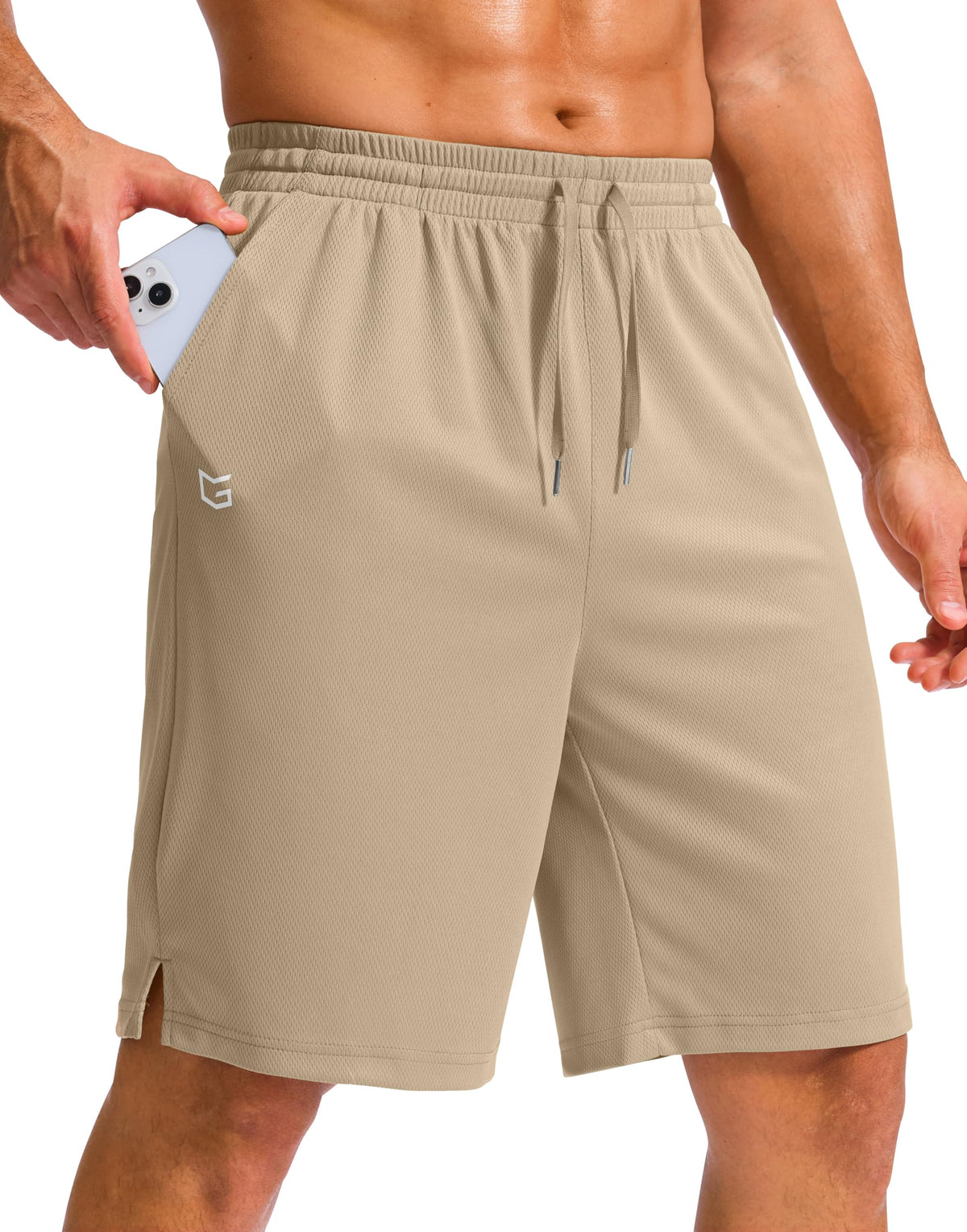 G Gradual Men's Athletic Shorts with Pockets 9" / 11" Long Basketball Shorts Lightweight Quick Dry Gym Workout Shorts for Men