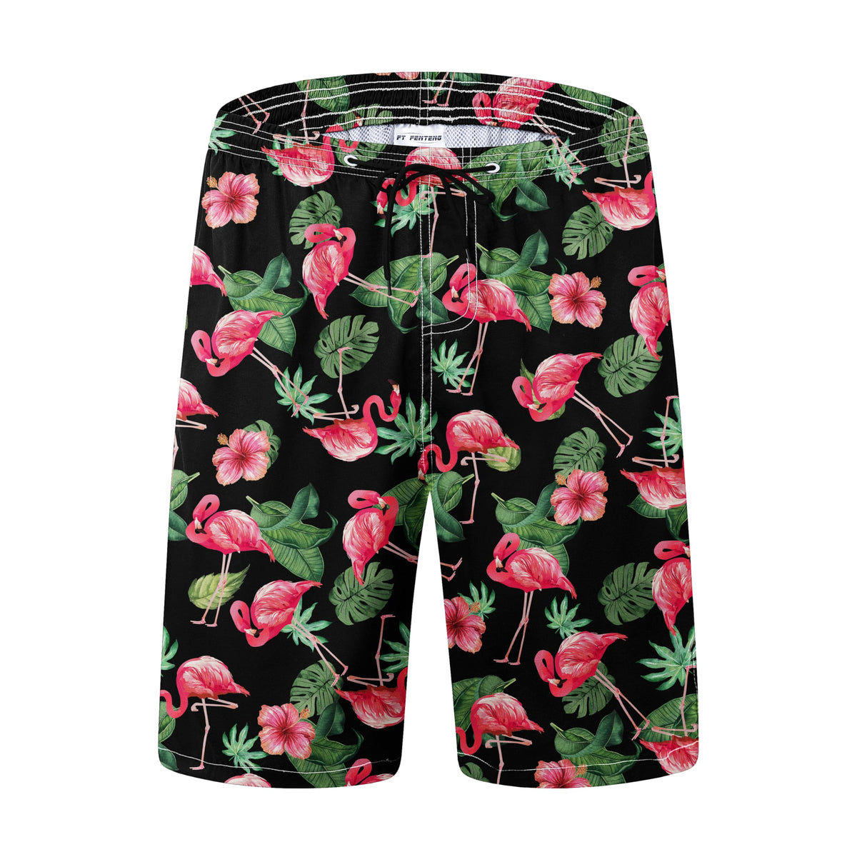 FT FENTENG Mens Swim Trunks Quick Dry Board Shorts with Mesh Liner, Breathable Big & Tall Beach Shorts Swimwear Bathing Suits