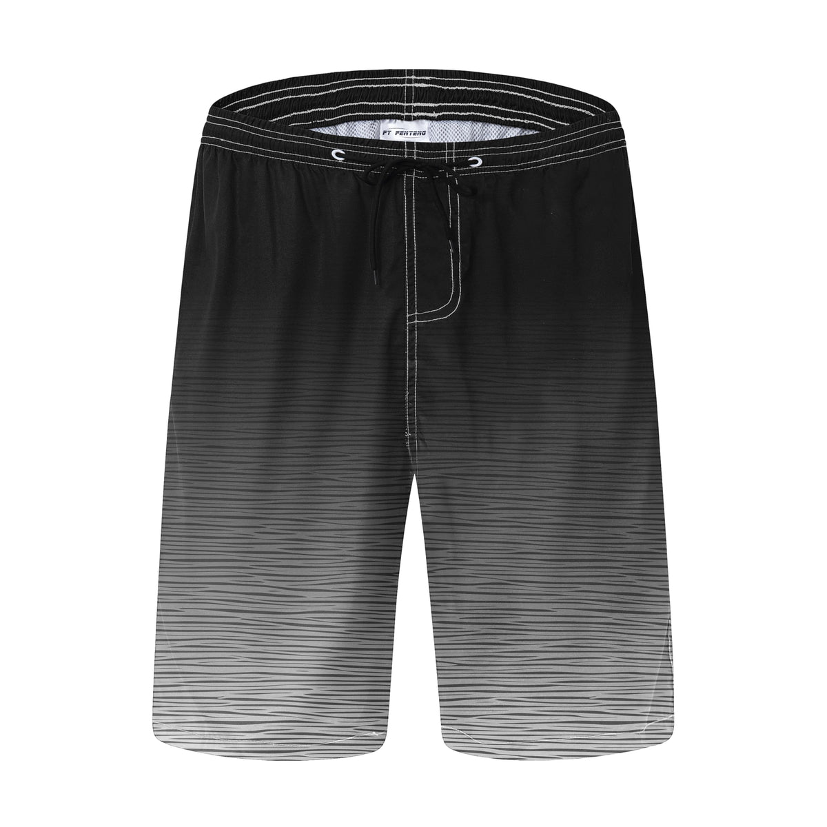 FT FENTENG Mens Swim Trunks Quick Dry Board Shorts with Mesh Liner, Breathable Big & Tall Beach Shorts Swimwear Bathing Suits
