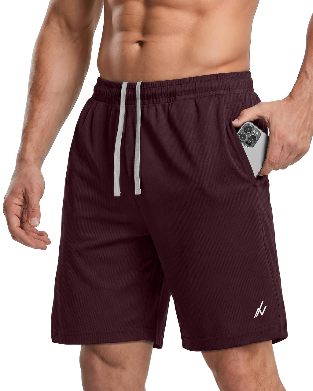 NY Threads Men's Athletic Shorts Quick Dry Loose-Fit Lightweight Running Workout Gym Shorts with Pockets
