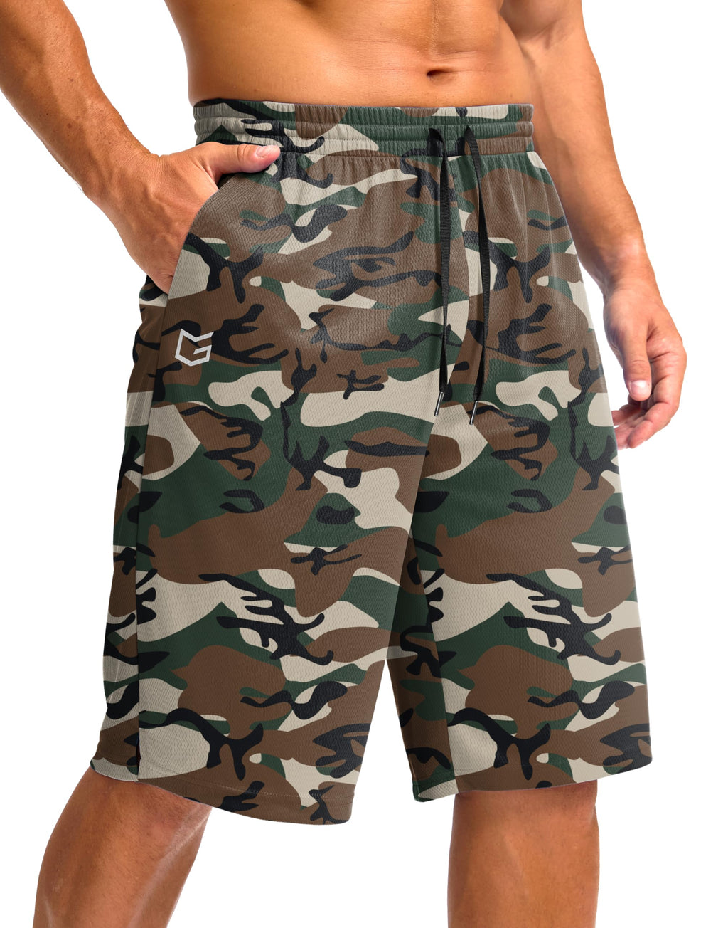 G Gradual Men's Athletic Shorts with Pockets 9" / 11" Long Basketball Shorts Lightweight Quick Dry Gym Workout Shorts for Men