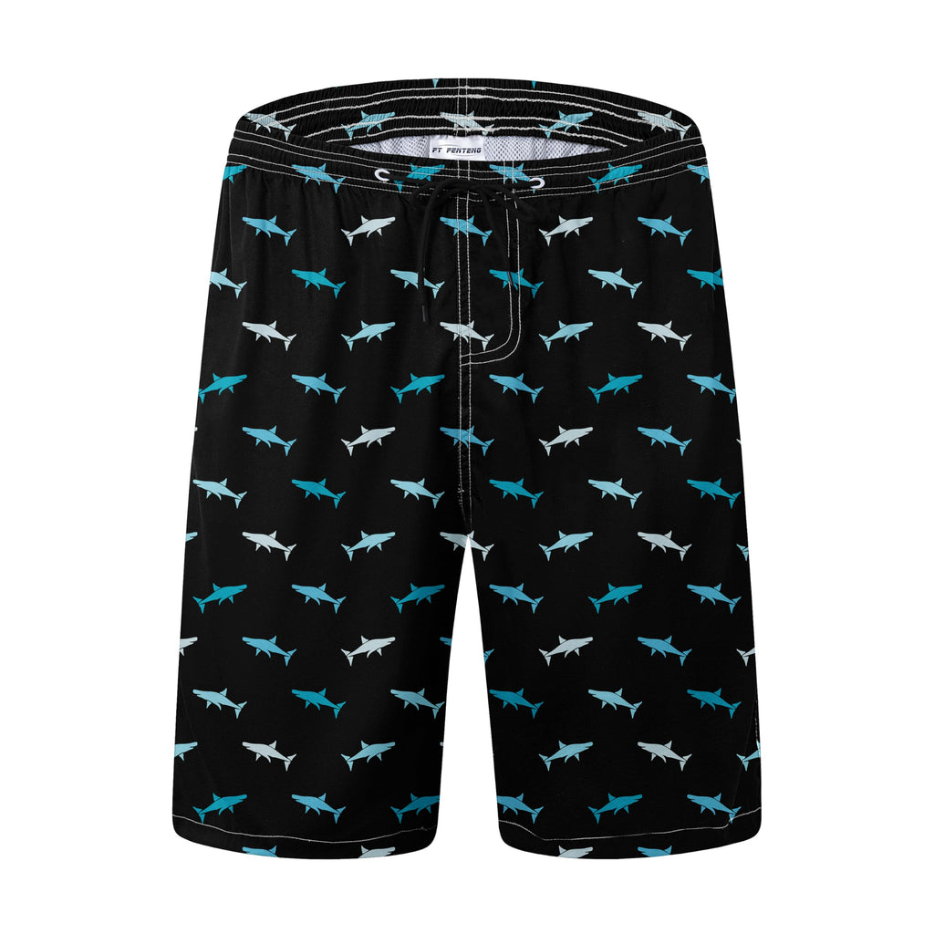 FT FENTENG Mens Swim Trunks Quick Dry Board Shorts with Mesh Liner, Breathable Big & Tall Beach Shorts Swimwear Bathing Suits