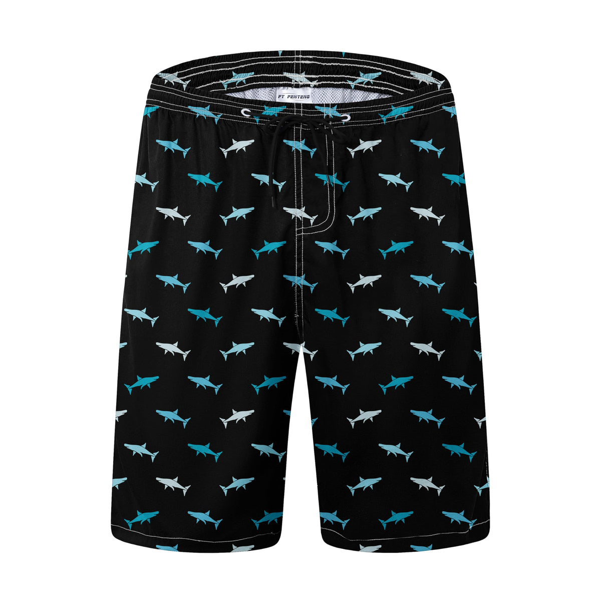 FT FENTENG Mens Swim Trunks Quick Dry Board Shorts with Mesh Liner, Breathable Big & Tall Beach Shorts Swimwear Bathing Suits