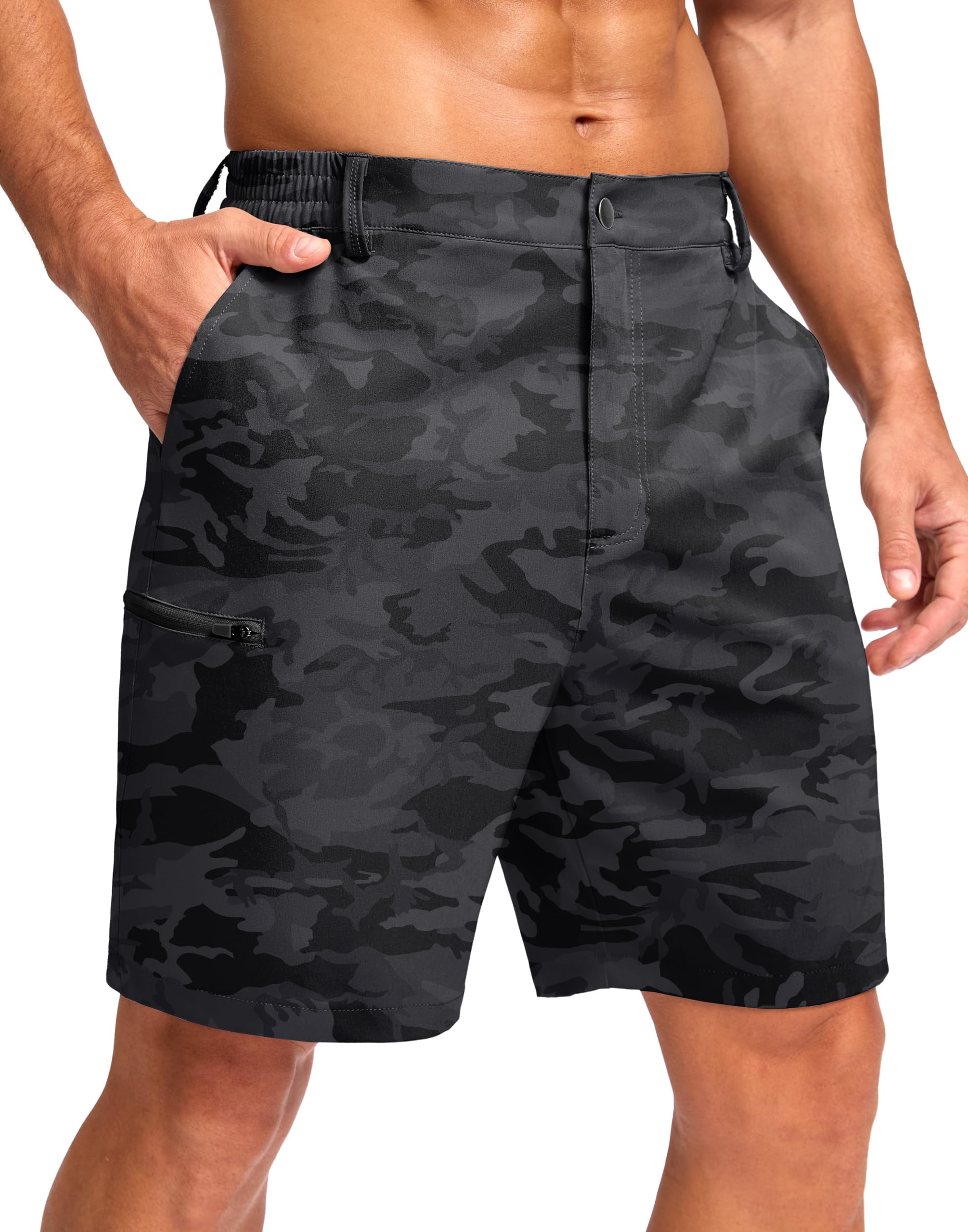 G Gradual Men's Casual Shorts 7"/ 9"/ 5" Lightweight 4 Pockets Stretch Quick-Dry Summer Shorts for Golf Work Hiking Trips