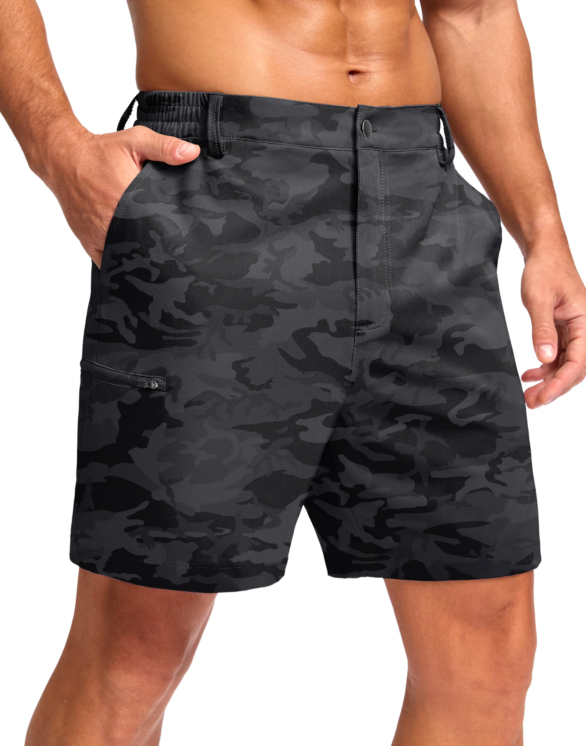 G Gradual Men's Casual Shorts 7"/ 9"/ 5" Lightweight 4 Pockets Stretch Quick-Dry Summer Shorts for Golf Work Hiking Trips