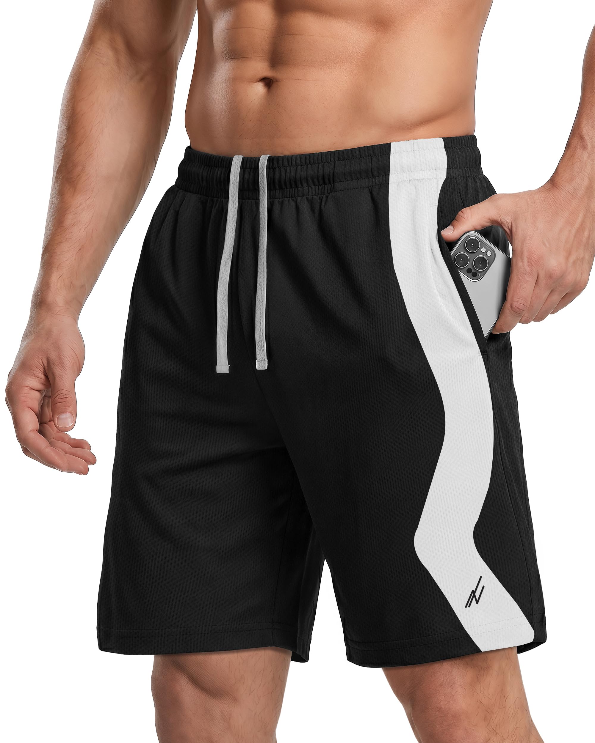 NY Threads Men's Athletic Shorts Quick Dry Loose-Fit Lightweight Running Workout Gym Shorts with Pockets