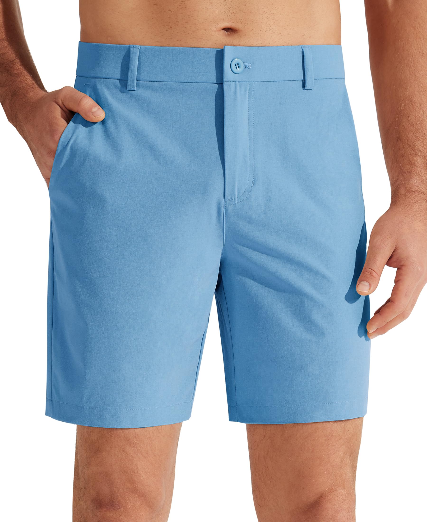 Libin Mens Golf Shorts 7"/9" Work Dress Shorts Casual Flat Front Hybrid Short Lightweight Quick Dry Water Resistant
