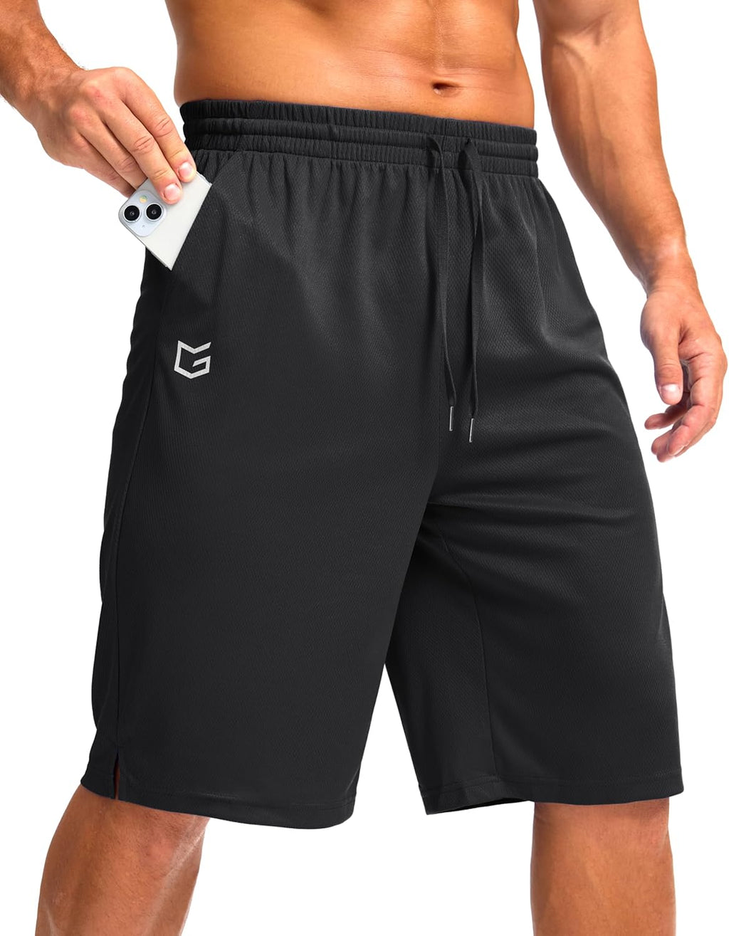 G Gradual Men's Athletic Shorts with Pockets 9" / 11" Long Basketball Shorts Lightweight Quick Dry Gym Workout Shorts for Men