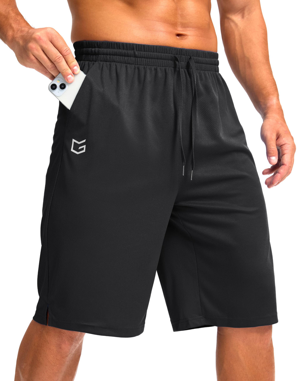 G Gradual Men's Athletic Shorts with Pockets 9" / 11" Long Basketball Shorts Lightweight Quick Dry Gym Workout Shorts for Men