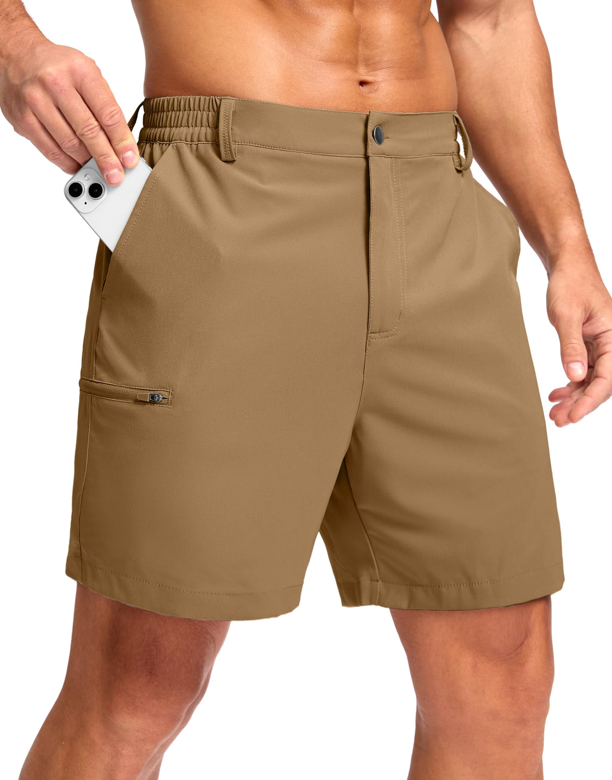 G Gradual Men's Casual Shorts 7"/ 9"/ 5" Lightweight 4 Pockets Stretch Quick-Dry Summer Shorts for Golf Work Hiking Trips