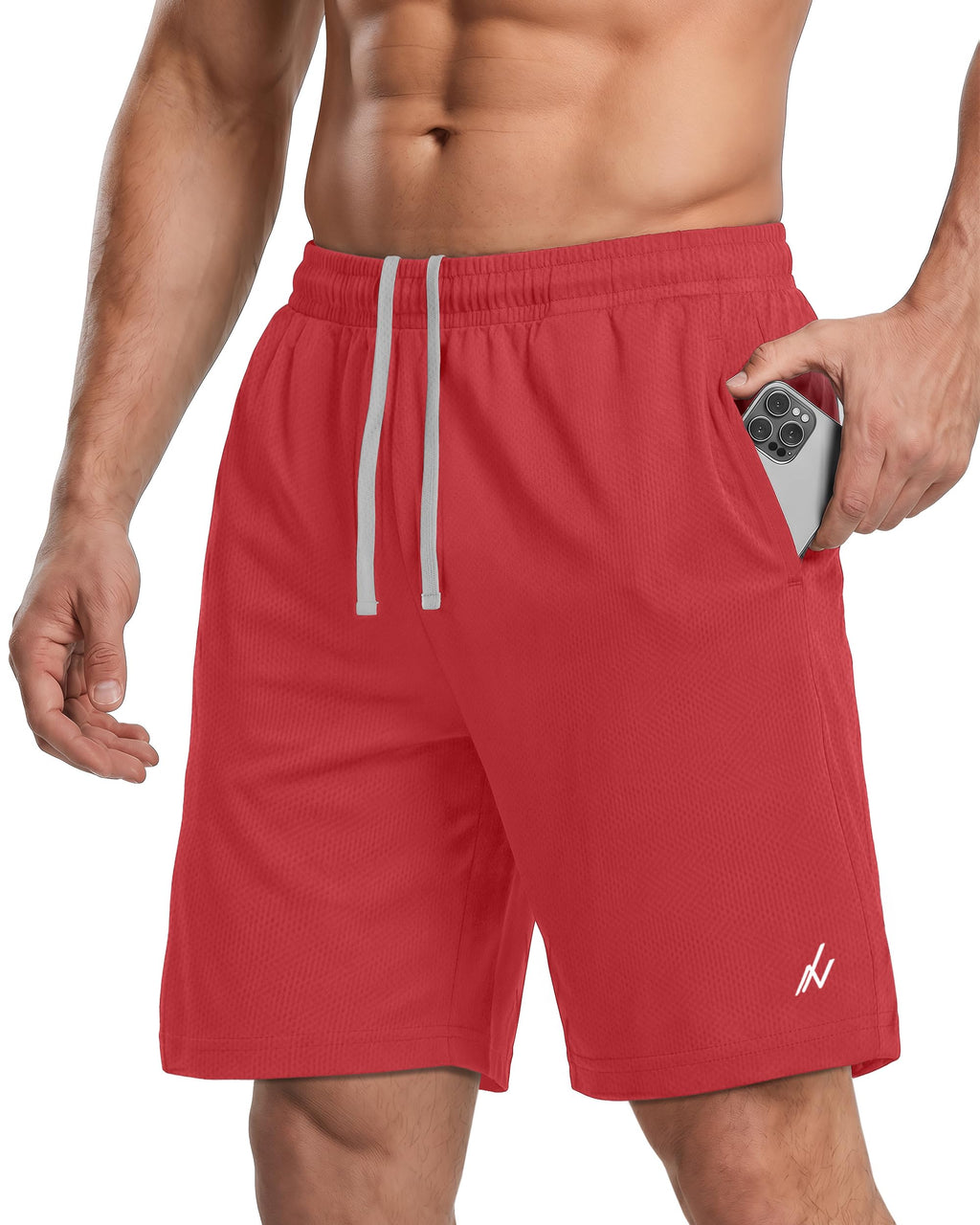 NY Threads Men's Athletic Shorts Quick Dry Loose-Fit Lightweight Running Workout Gym Shorts with Pockets
