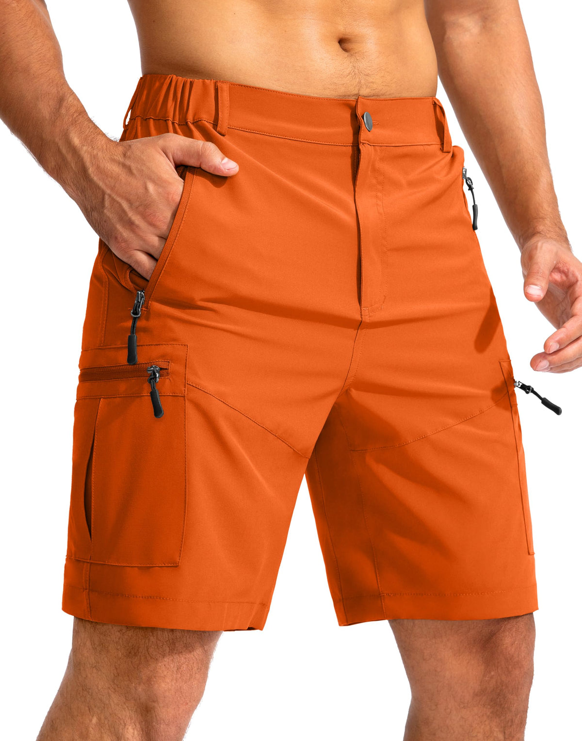 Pudolla Men's Hiking Cargo Shorts 9"/7"/11" Lightweight Outdoor Shorts for Men Trip Golf Camping Casual with 5 Zipper Pockets