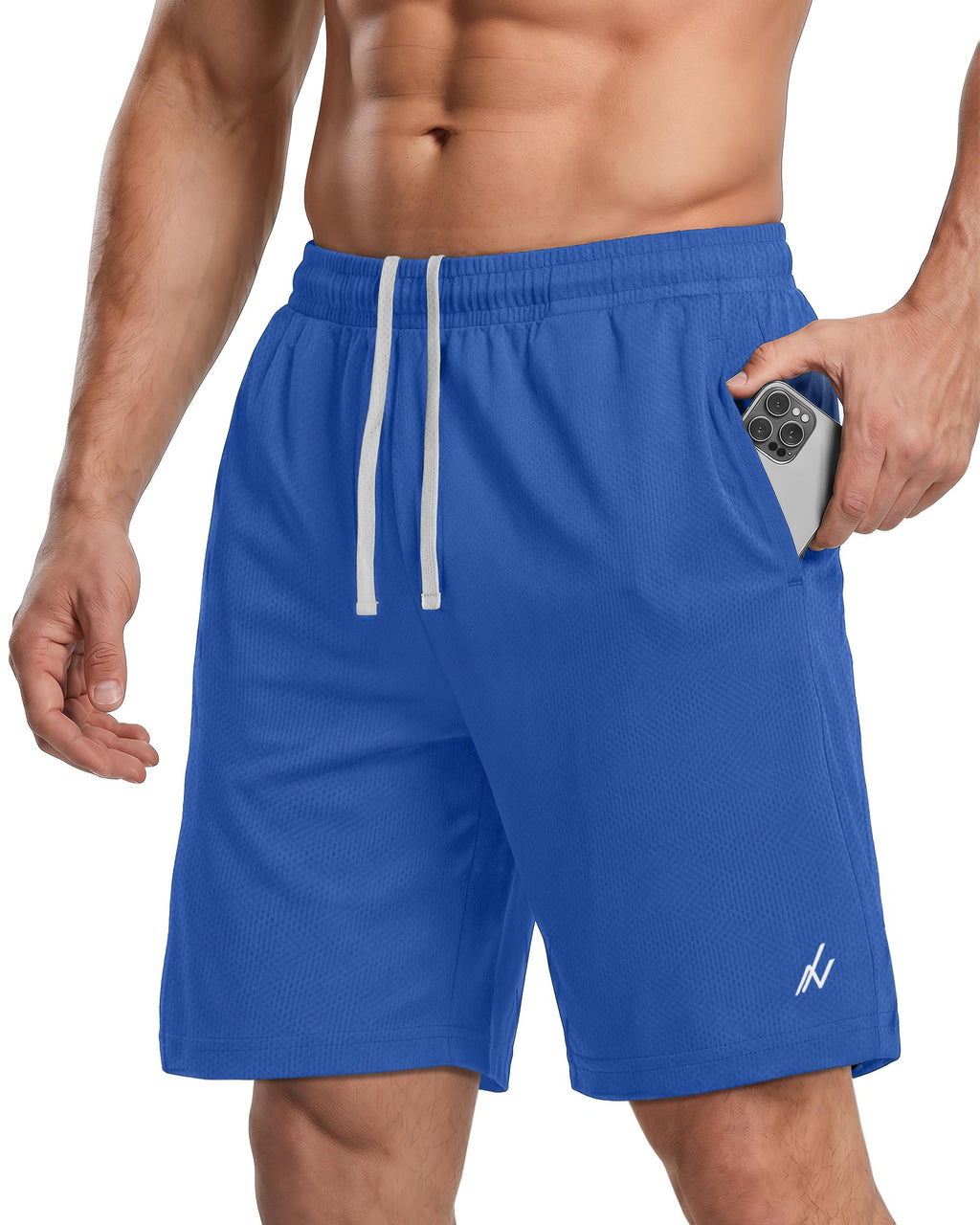 NY Threads Men's Athletic Shorts Quick Dry Loose-Fit Lightweight Running Workout Gym Shorts with Pockets