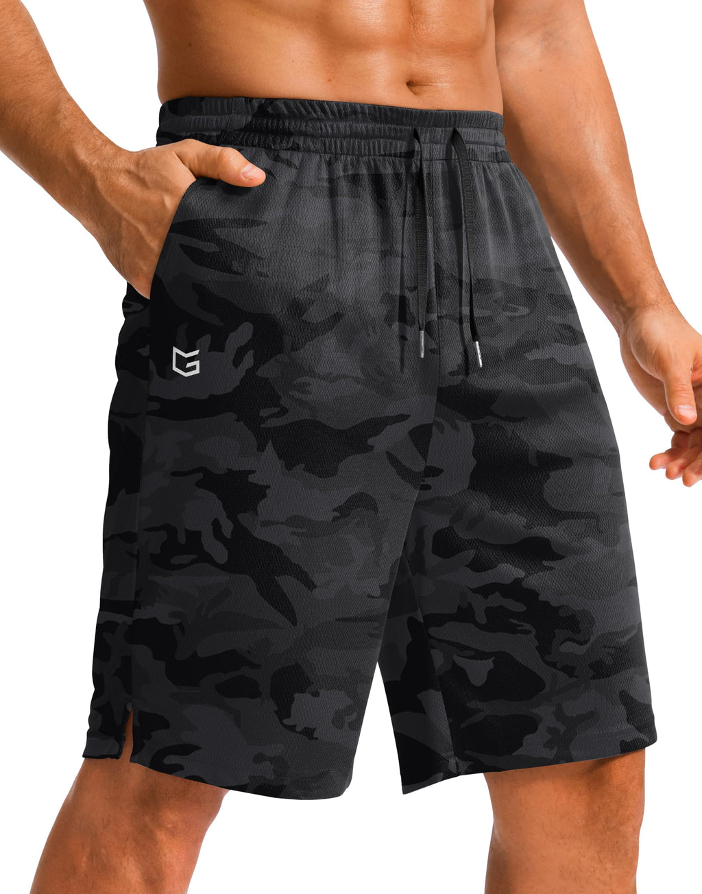 G Gradual Men's Athletic Shorts with Pockets 9" / 11" Long Basketball Shorts Lightweight Quick Dry Gym Workout Shorts for Men