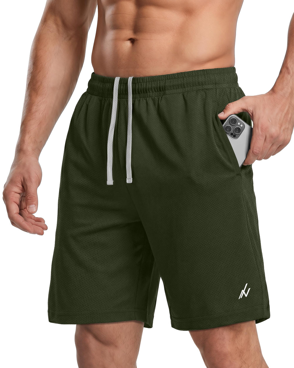 NY Threads Men's Athletic Shorts Quick Dry Loose-Fit Lightweight Running Workout Gym Shorts with Pockets