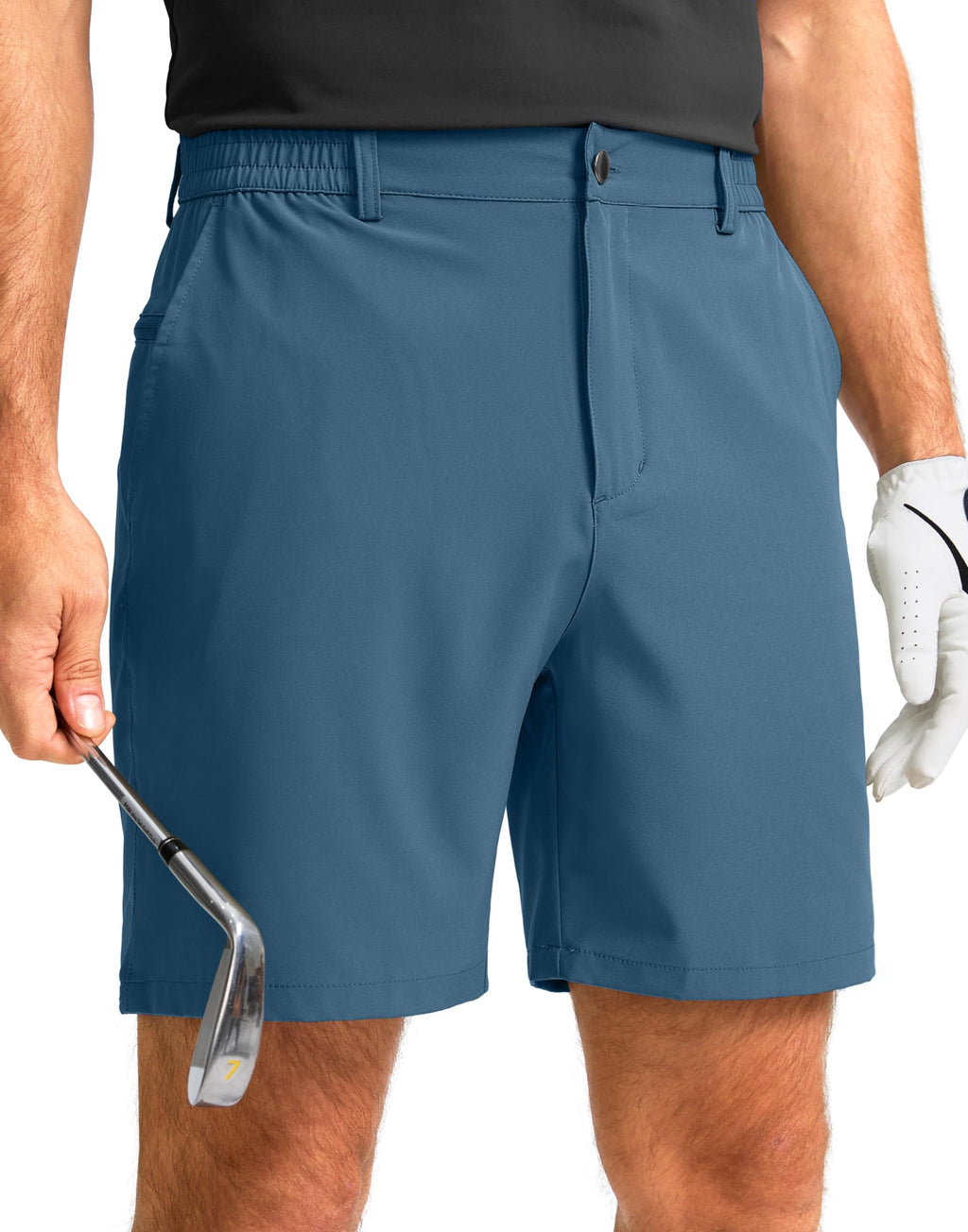 G Gradual Men's Casual Shorts 7" Lightweight Golf Shorts for Men Stretch with 3 Pockets Quick Dry Breathable Work Shorts