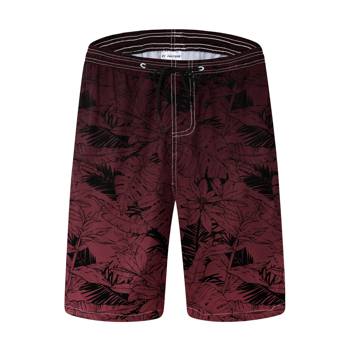 FT FENTENG Mens Swim Trunks Quick Dry Board Shorts with Mesh Liner, Breathable Big & Tall Beach Shorts Swimwear Bathing Suits