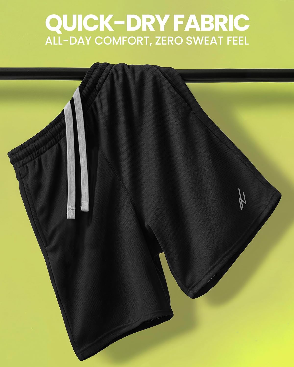 NY Threads Men's Athletic Shorts Quick Dry Loose-Fit Lightweight Running Workout Gym Shorts with Pockets