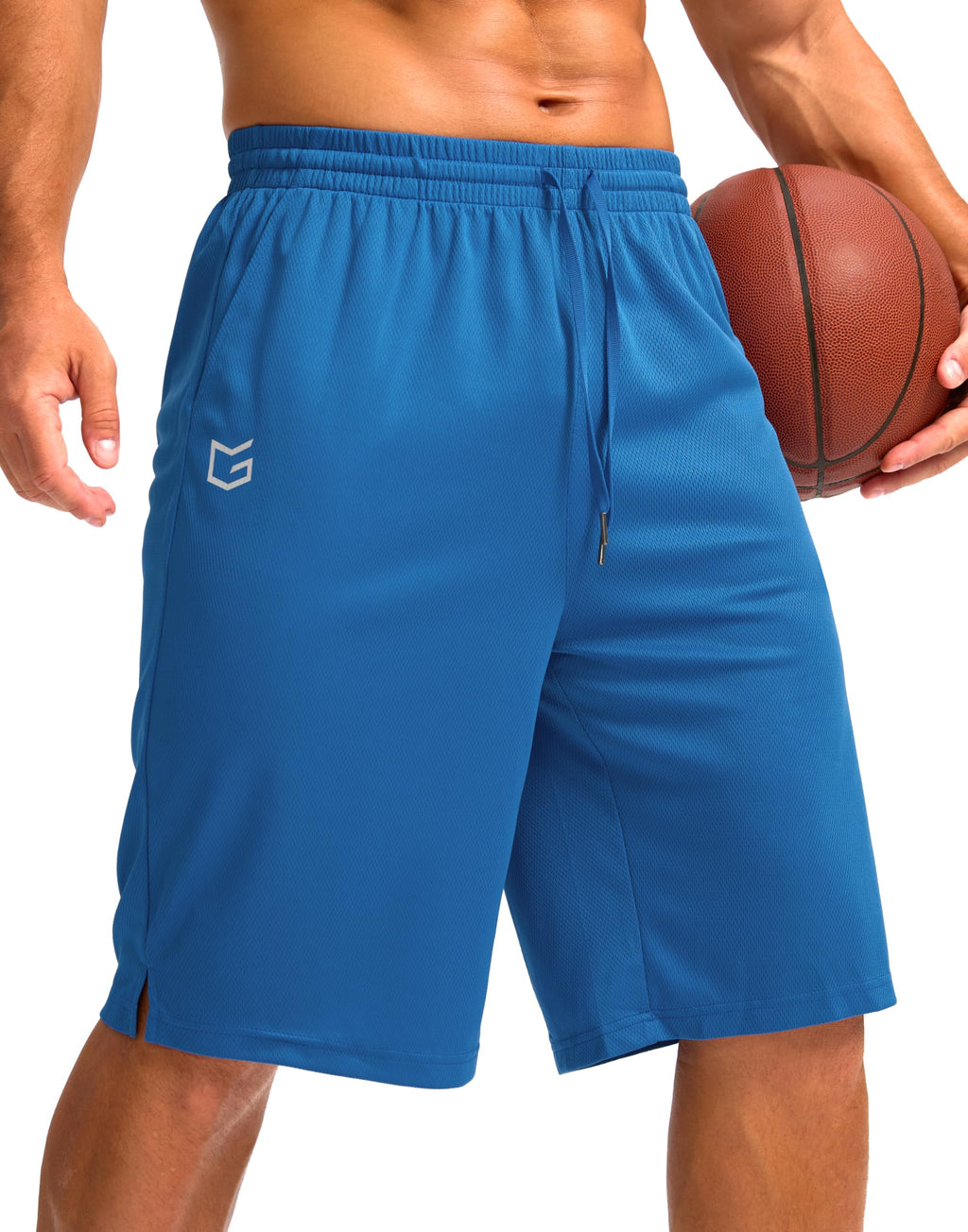 G Gradual Men's Athletic Shorts with Pockets 9" / 11" Long Basketball Shorts Lightweight Quick Dry Gym Workout Shorts for Men
