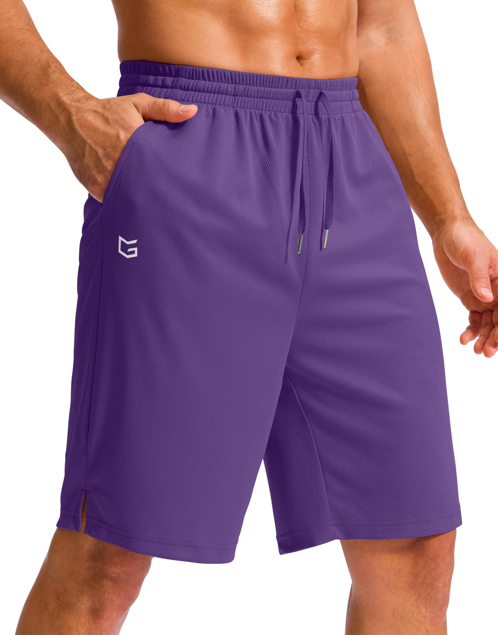 G Gradual Men's Athletic Shorts with Pockets 9" / 11" Long Basketball Shorts Lightweight Quick Dry Gym Workout Shorts for Men
