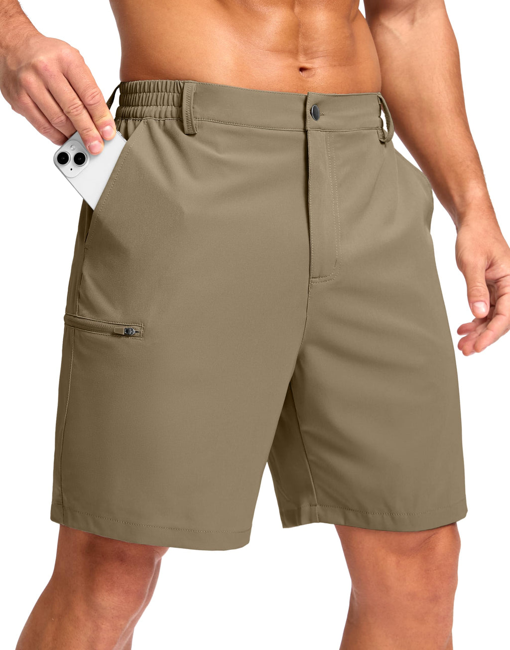 G Gradual Men's Casual Shorts 7"/ 9"/ 5" Lightweight 4 Pockets Stretch Quick-Dry Summer Shorts for Golf Work Hiking Trips