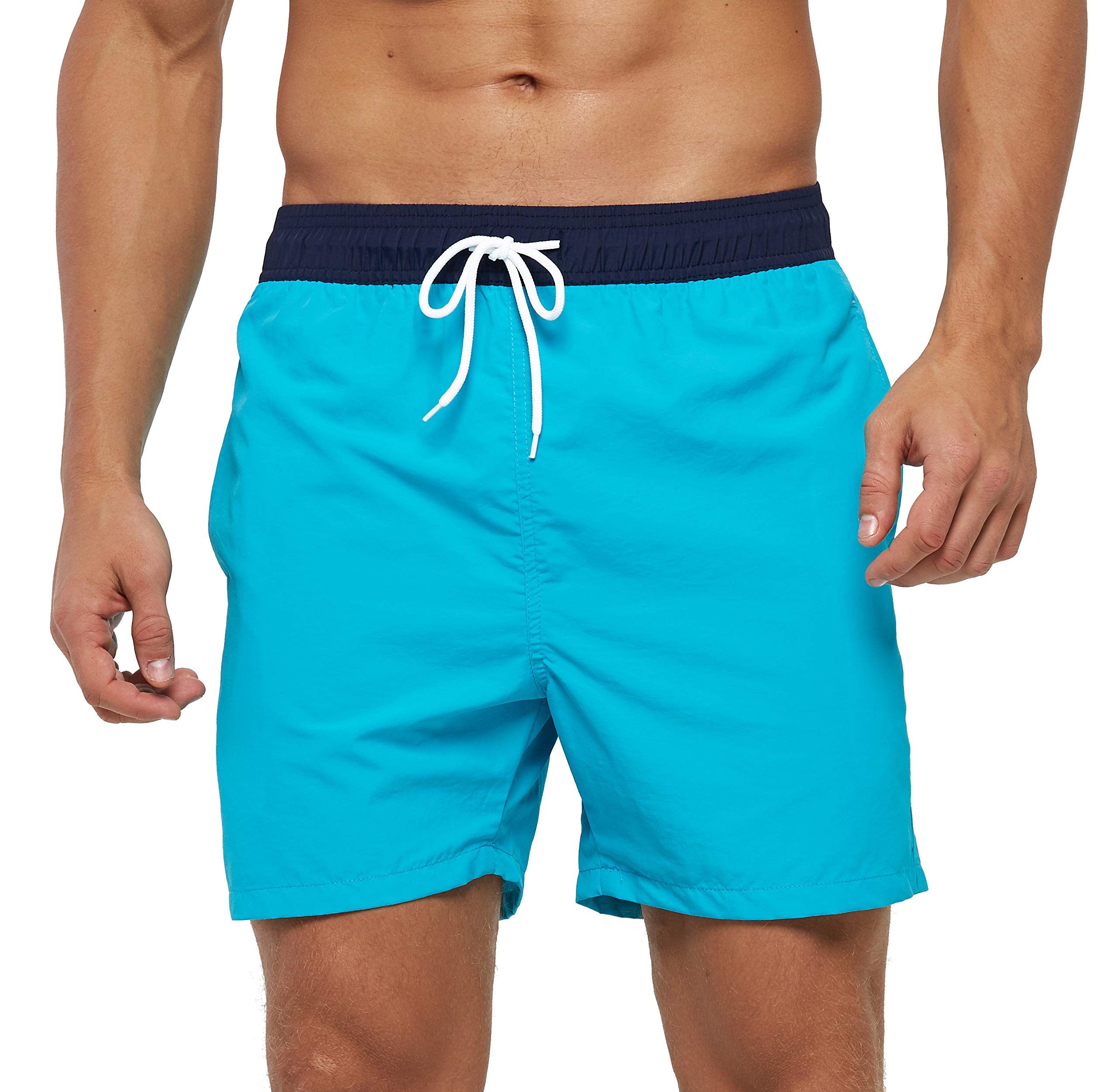 SILKWORLD Men's Swim Trunks Quick Dry Beach Shorts with Pockets | mesh lining, dry fast, adjustable waist, side pockets, comfort,well made,swimming,beach shorts, water sports,vacation trips