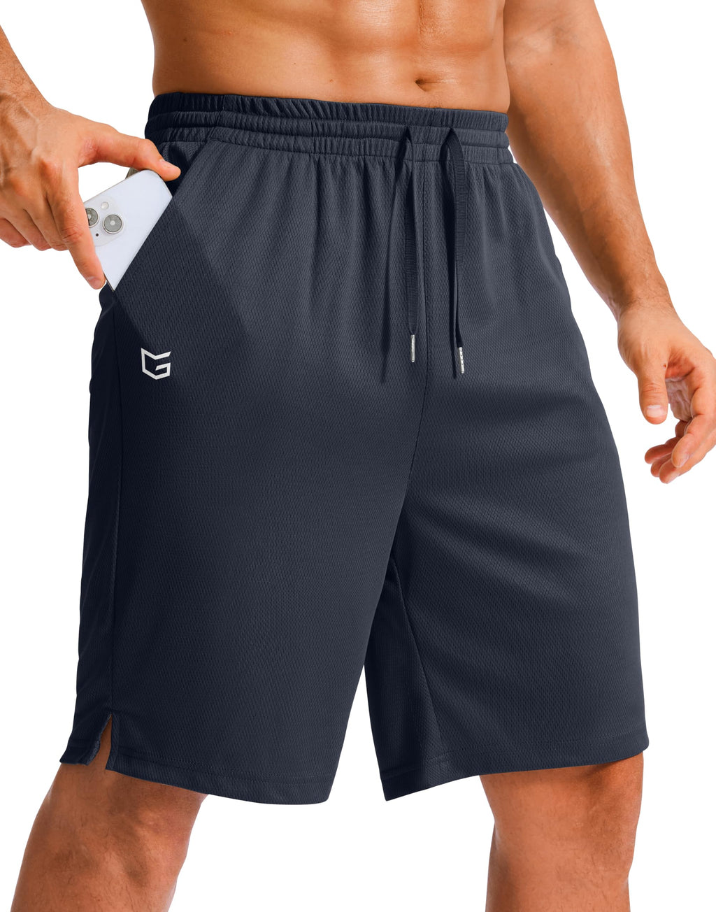 G Gradual Men's Athletic Shorts with Pockets 9" / 11" Long Basketball Shorts Lightweight Quick Dry Gym Workout Shorts for Men