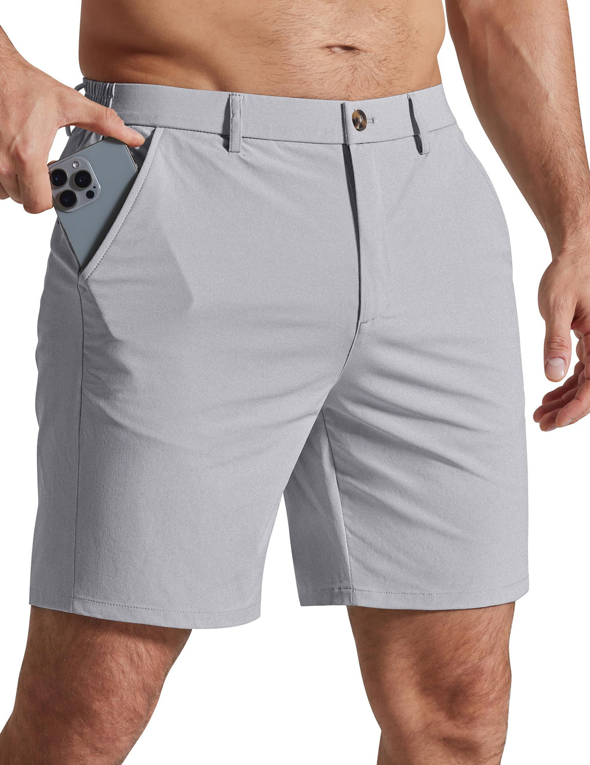 COOFANDY Men's Casual Shorts 7" Stretch Golf Shorts with 4 Pockets Quick Dry Lightweight Shorts Dress for Hiking Work