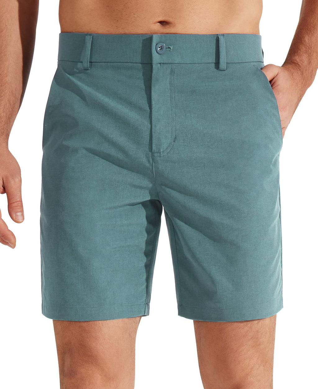 Libin Mens Golf Shorts 7"/9" Work Dress Shorts Casual Flat Front Hybrid Short Lightweight Quick Dry Water Resistant