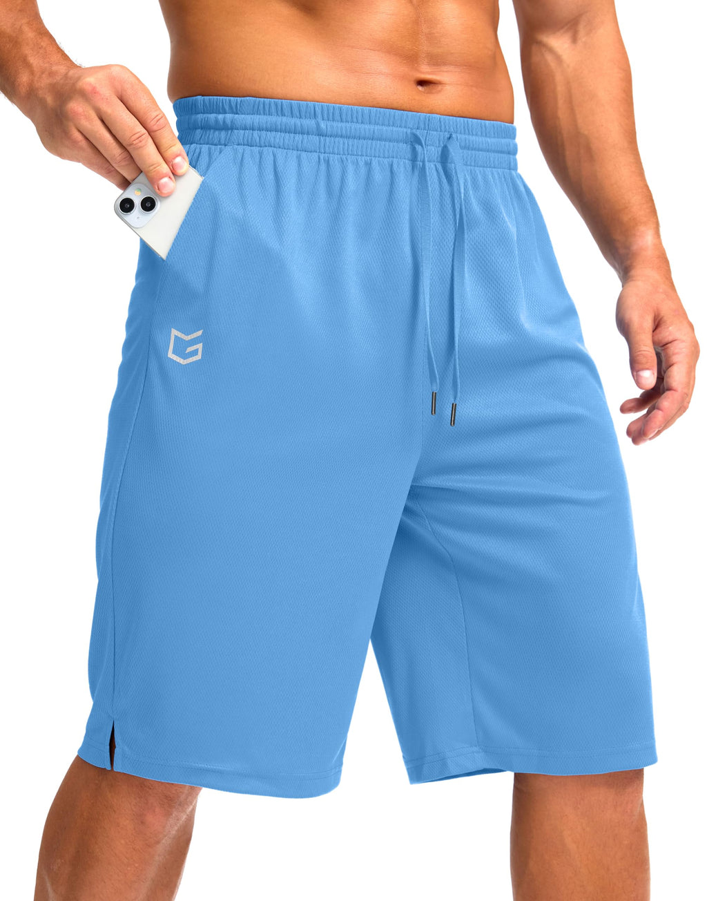 G Gradual Men's Athletic Shorts with Pockets 9" / 11" Long Basketball Shorts Lightweight Quick Dry Gym Workout Shorts for Men