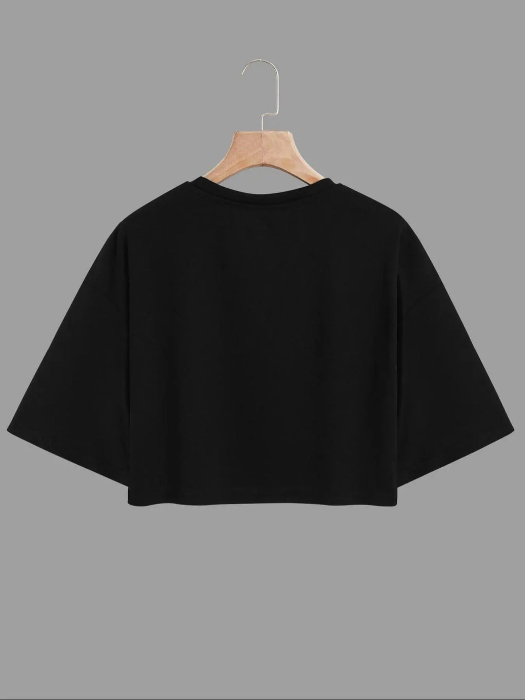 Women's 80s 90s Letter Print Round Neck Crop Tee, Casual Short Sleeve Crew Neck T-shirt for Daily Wear, Ladies Summer, Casual Chic Top, Casual Fashion Comfy