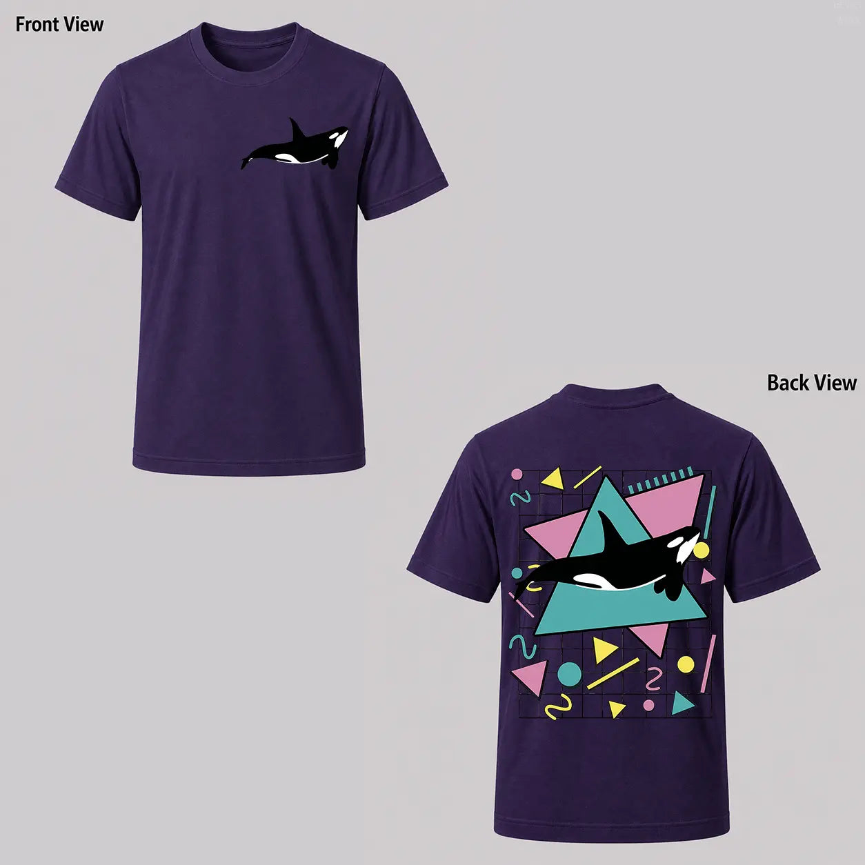 Orca Killer Whale Vintage 90s Retro 1990s Aesthetic Vibes T-Shirt